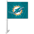 NFL Car Flag w/Bracket: Miami Dolphins